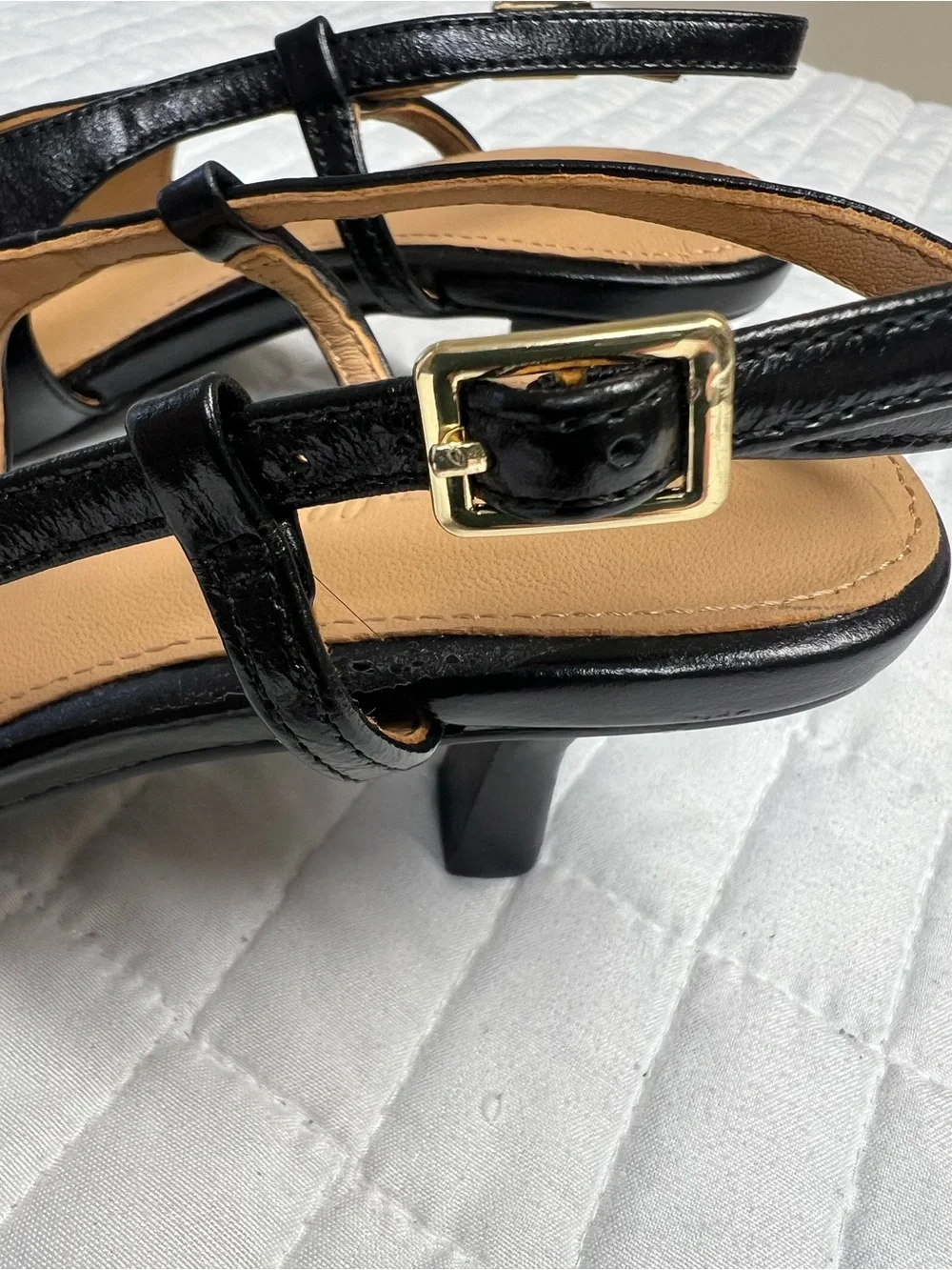 Madewell The Debbie Slingback Pump in True Black Size 5